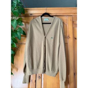 Vintage Izod Lacoste Camel Cardigan Sweater (Men’s XL)